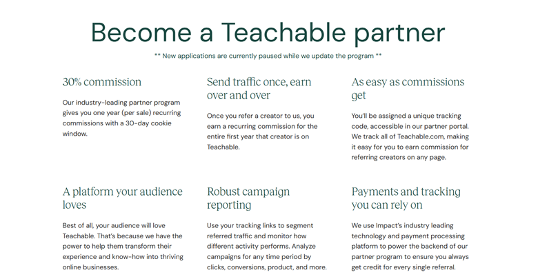 Teachable Partner Program